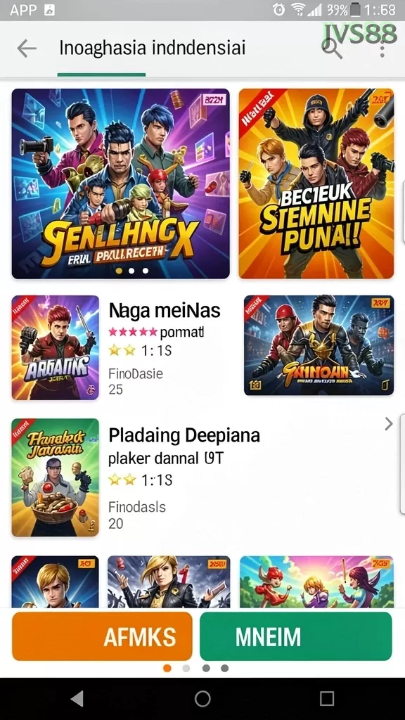Cuplikan layar NX303 — aktivitas